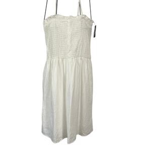 Art Class Girls' White Smocked Button-Front Dress - Size XXL - NWT